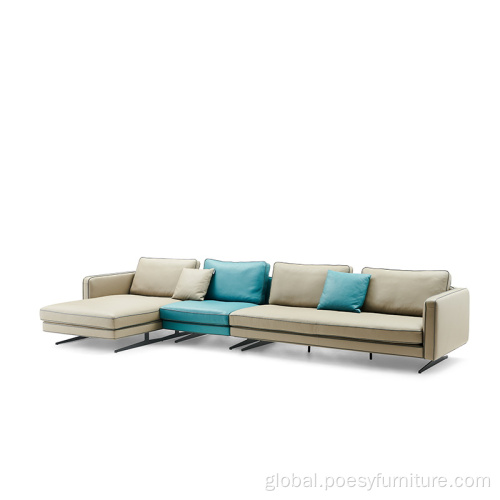 Leather Sofa Modern sofa set for living room leather sofas Supplier